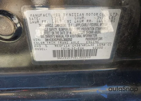 2014 Nissan Versa Note Sv from USA, damaged, VIN 3N1CE2CPXEL350252